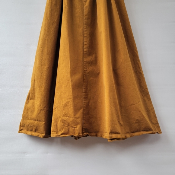 Anthropologie A-Line Maxi Skirt Size 0 Pleated Acorn Chestnut Boho Minimalist - Picture 6 of 16